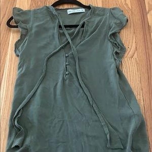abercrombie and fitch green blouse
